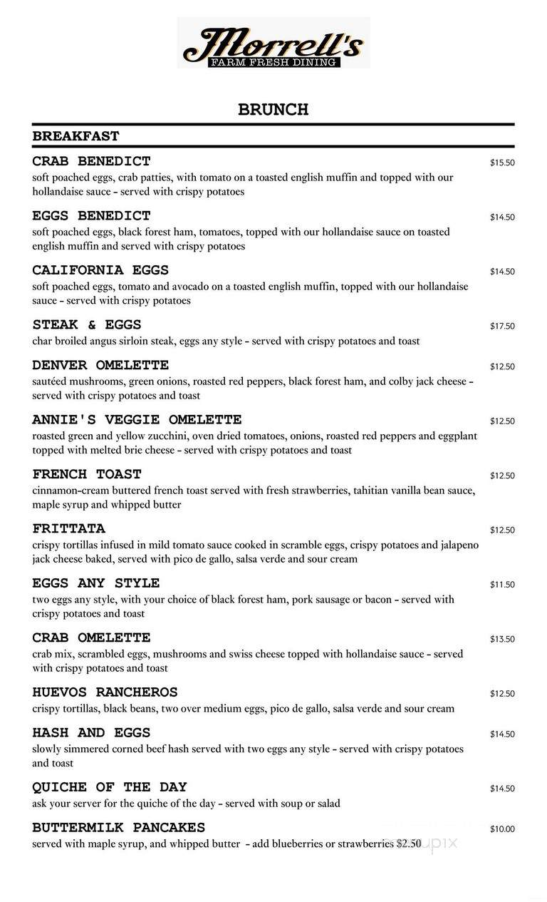 Morrels Farm Fresh Dining - Buellton, CA menu_pic