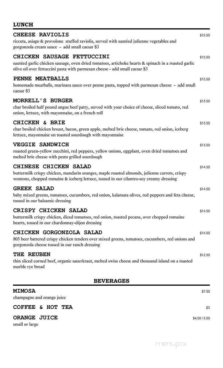 Morrels Farm Fresh Dining - Buellton, CA menu_pic