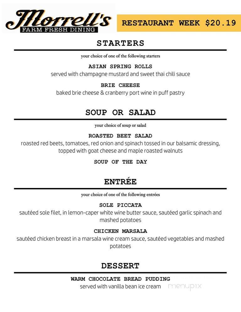 Morrels Farm Fresh Dining - Buellton, CA menu_pic