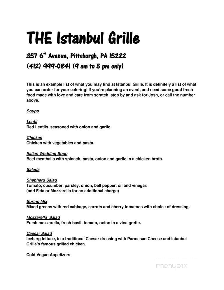 Istanbul Grille - Pittsburgh, PA