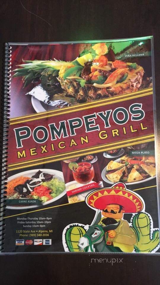 Pompeyos - Alpena, MI menu_pic