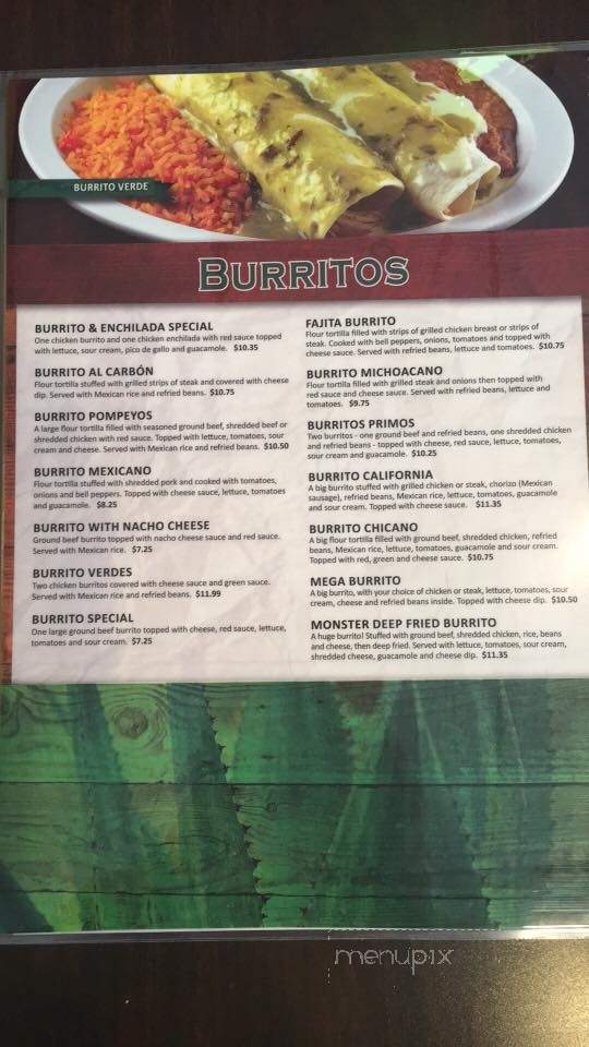 Pompeyos - Alpena, MI menu_pic