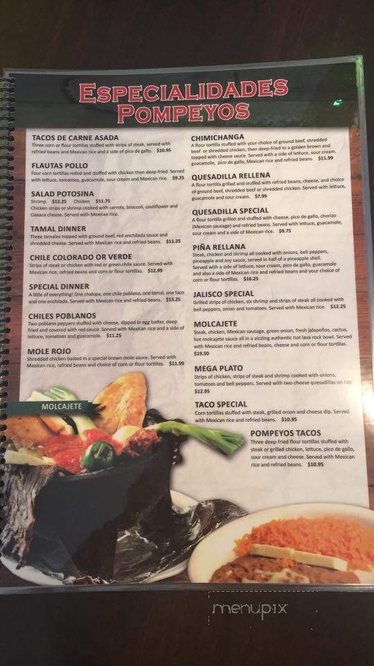 Pompeyos - Alpena, MI menu_pic