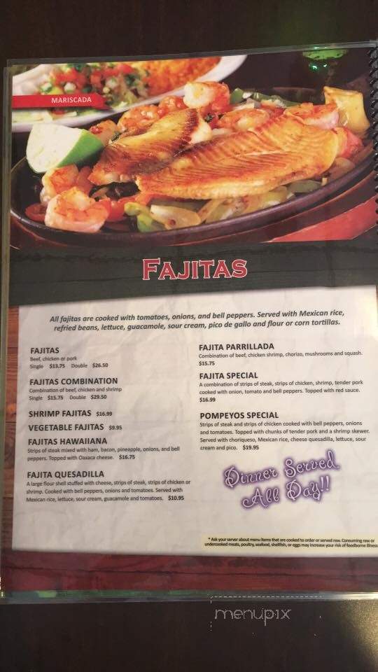 Pompeyos - Alpena, MI menu_pic