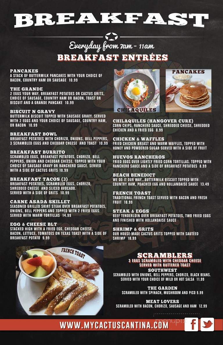 Cactus Cantina Perdido Beach Blvd - Orange Beach, AL menu_pic