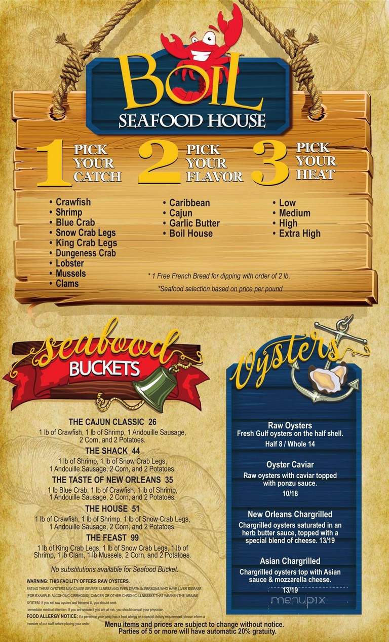 BOIL Seafood House - New Orleans, LA menu_pic