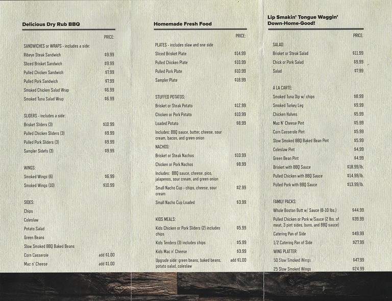 Son's Smokehouse - Panama City Beach, FL menu_pic