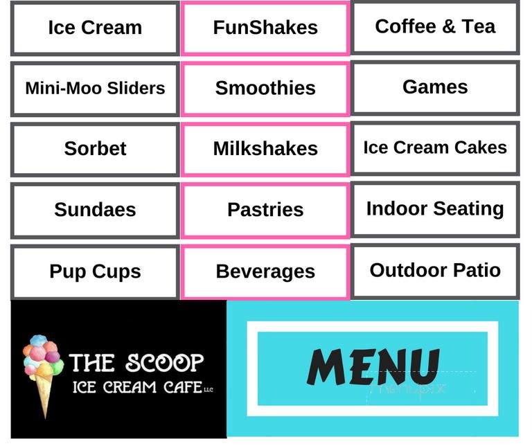 The Scoop Ice Cream Cafe - Ellington, CT menu_pic