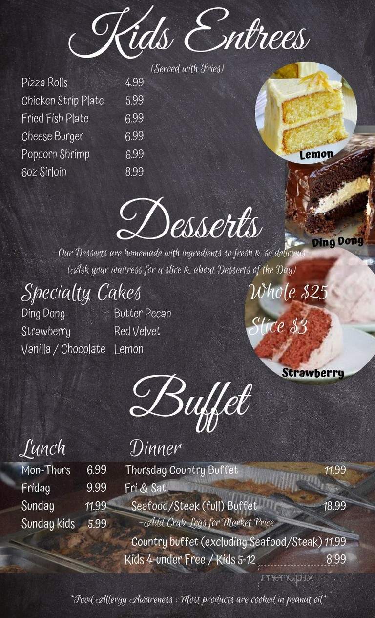Hwy 15 Grill - Ecru, MS menu_pic