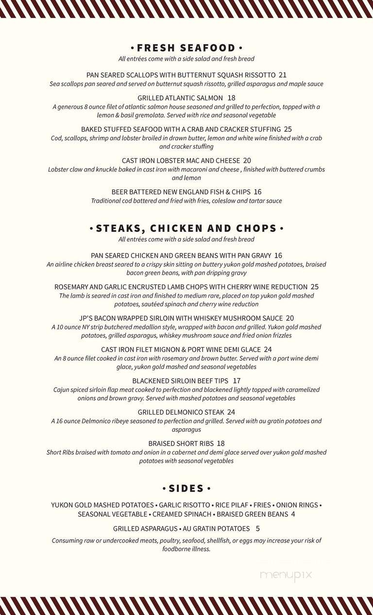 Jp's Steakhouse - Southampton, MA menu_pic