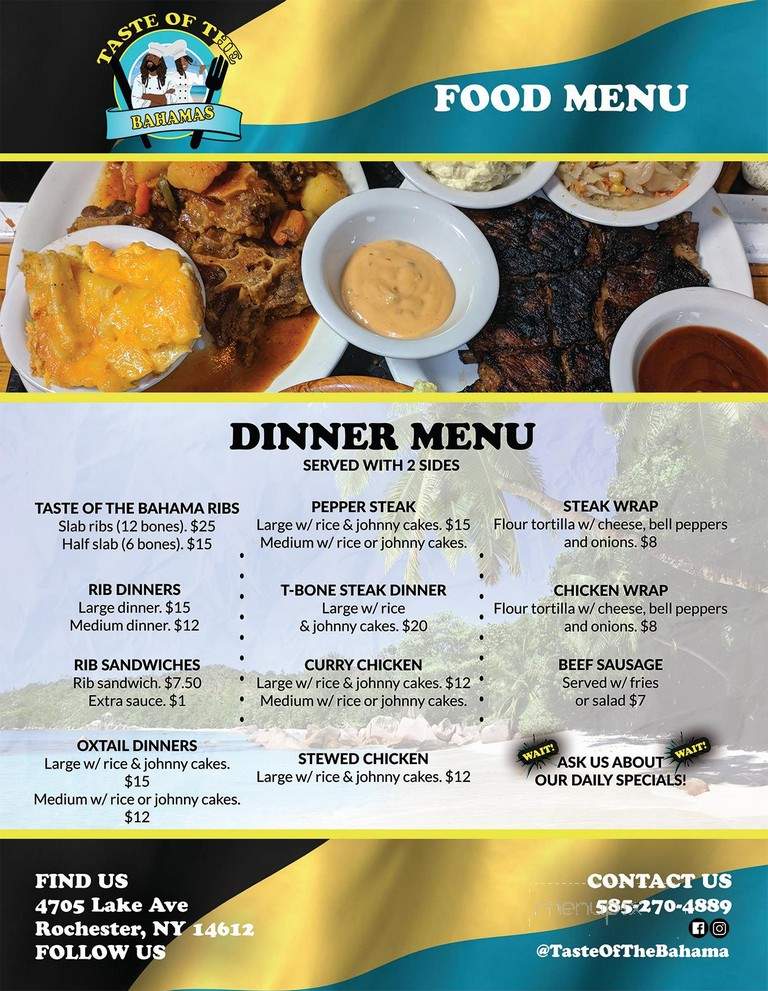 Taste Of The Bahamas - Rochester, NY menu_pic