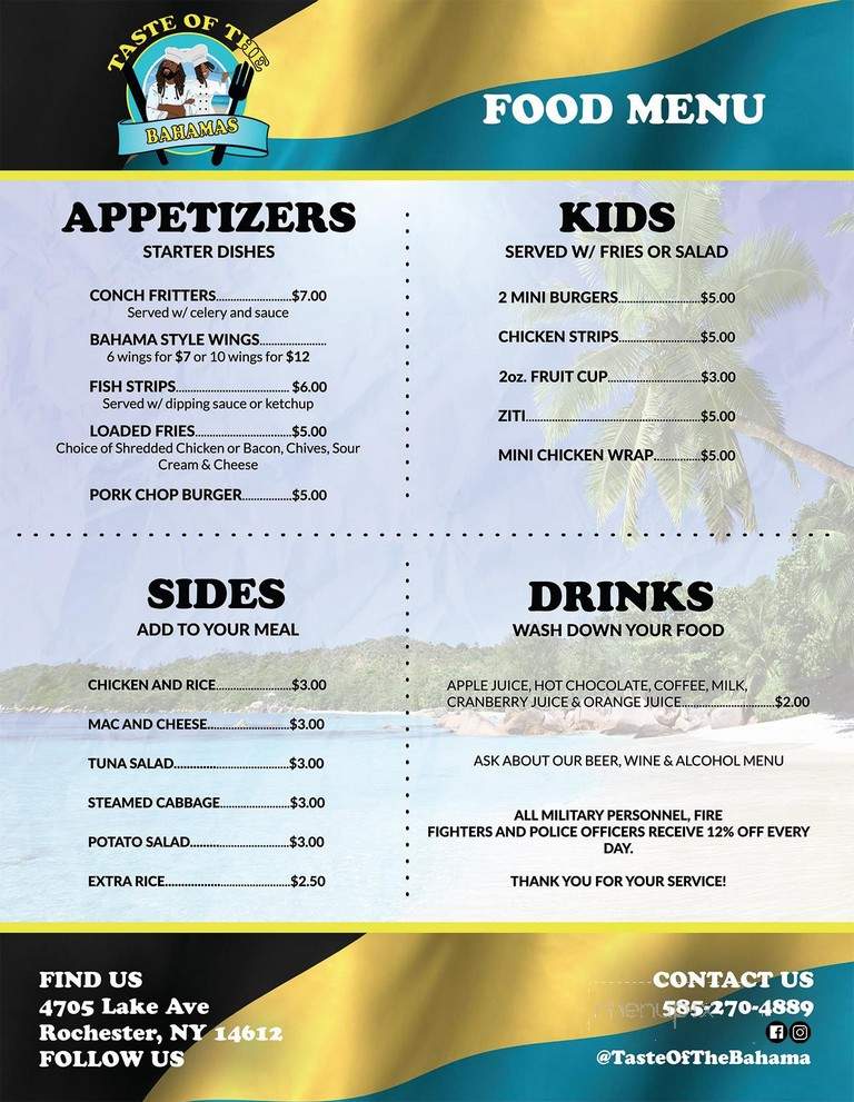 Taste Of The Bahamas - Rochester, NY menu_pic