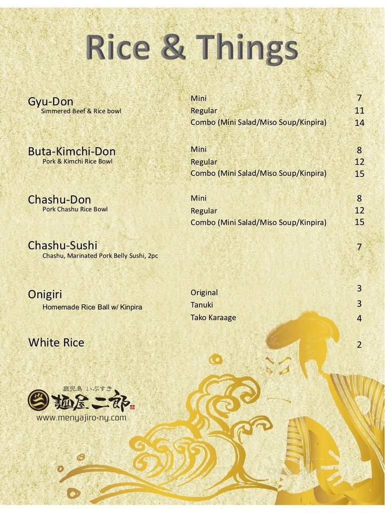 Menya Jiro- Brooklyn - Brooklyn, NY menu_pic