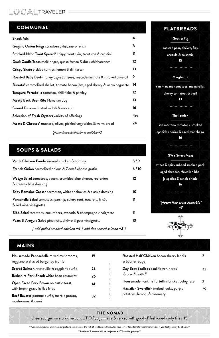 Local Traveler - Dallas, TX menu_pic