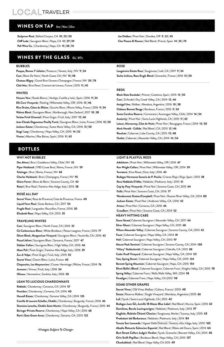 Local Traveler - Dallas, TX menu_pic