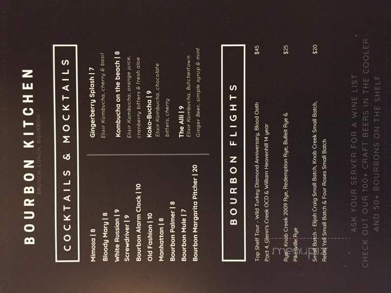 Bourbon Kitchen At 524 - Shelbyville, KY menu_pic
