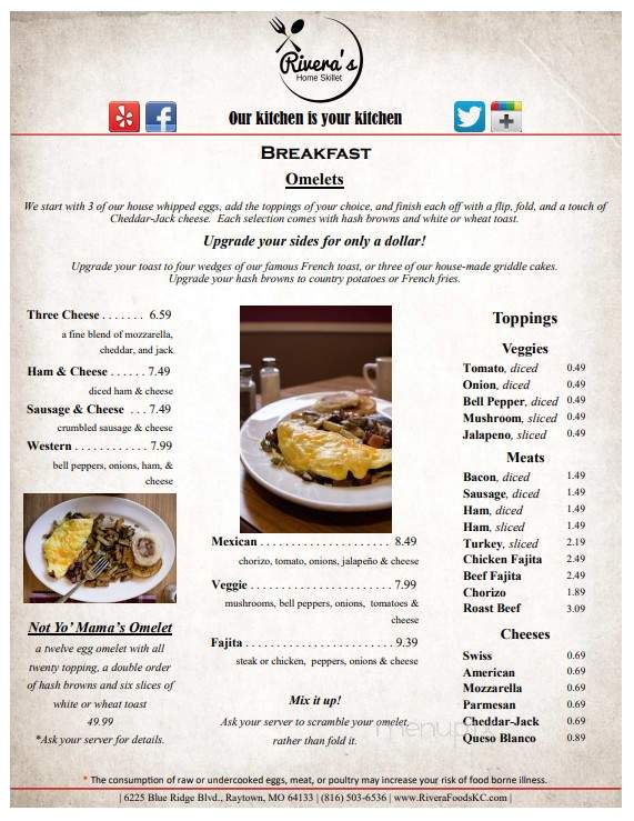 Rivera's Home Skillet - Raytown, MO menu_pic