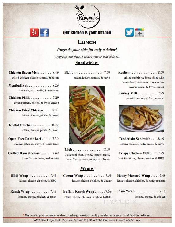 Rivera's Home Skillet - Raytown, MO menu_pic