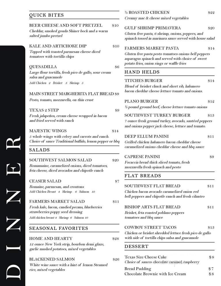 Titches Lobby Bar and Bistro - Dallas, TX menu_pic