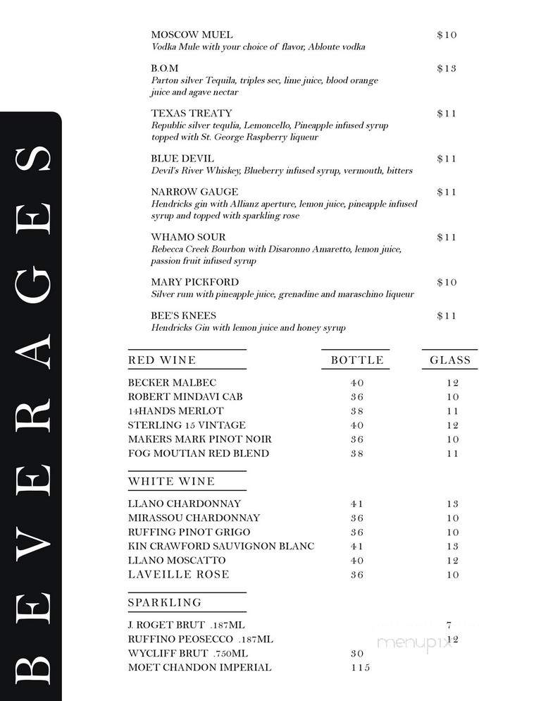 Titches Lobby Bar and Bistro - Dallas, TX menu_pic