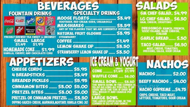 The Blue Moose - Delphi, IN menu_pic