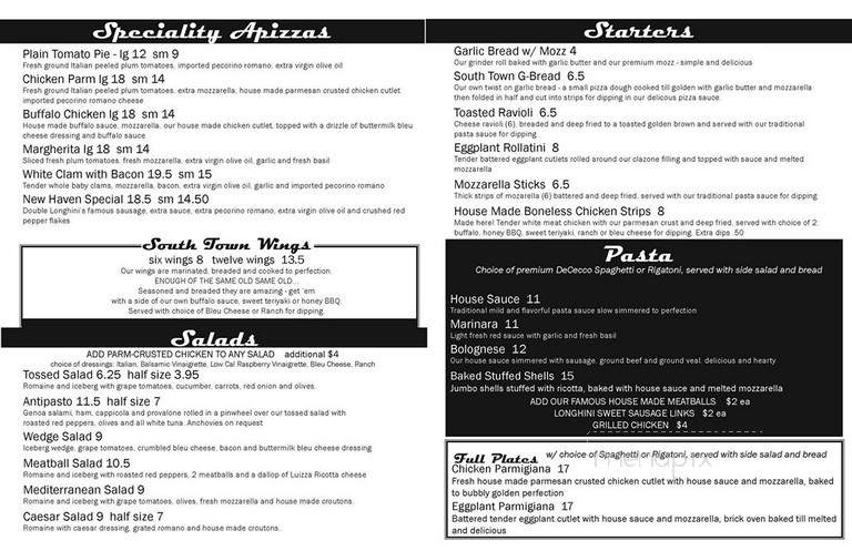 South Town Apizza - Southington, CT menu_pic