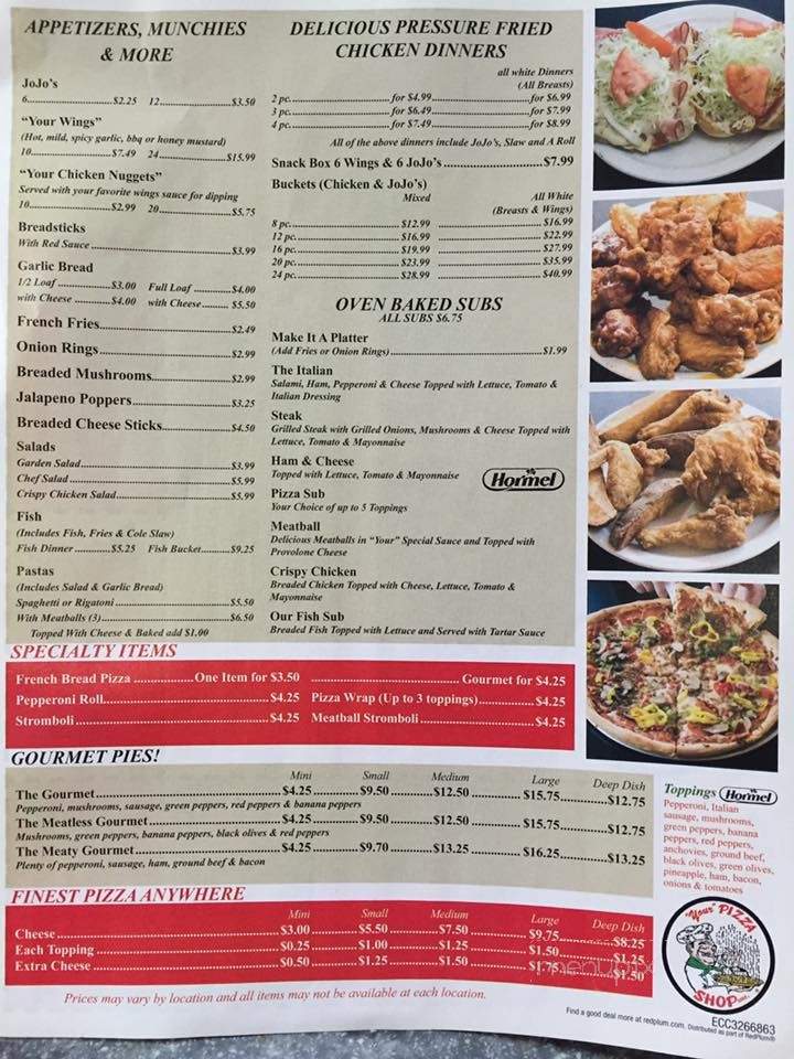 Your Pizza Shop - Alliance, OH menu_pic