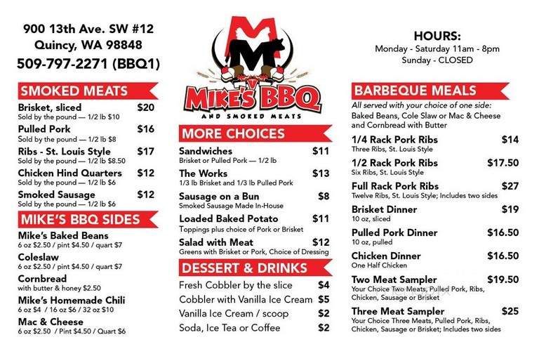 Mike's BBQ & Smoked Meats - Quincy, WA