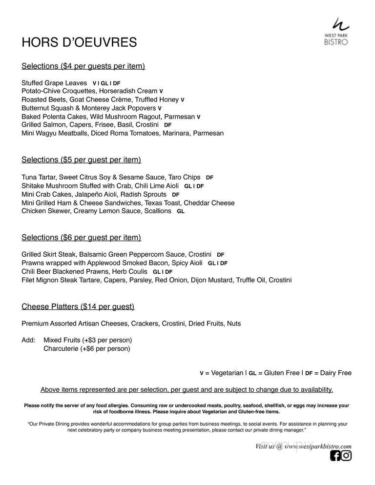 West Park Farm & Sea - Redwood City, CA menu_pic