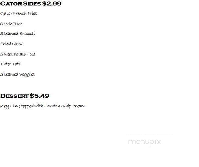 Lazy Gator - Amarillo, TX menu_pic