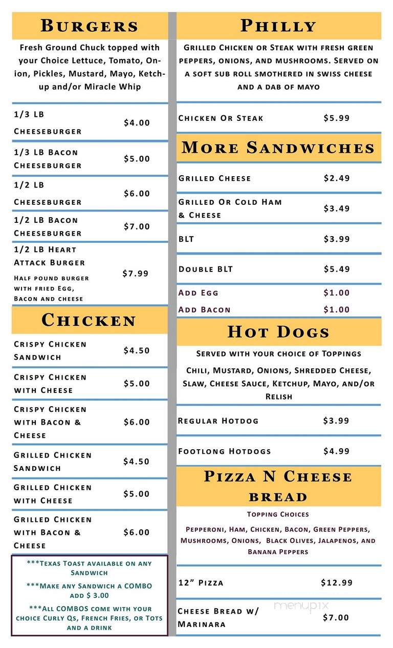 Crossville Family Billiards - Crossville, TN menu_pic