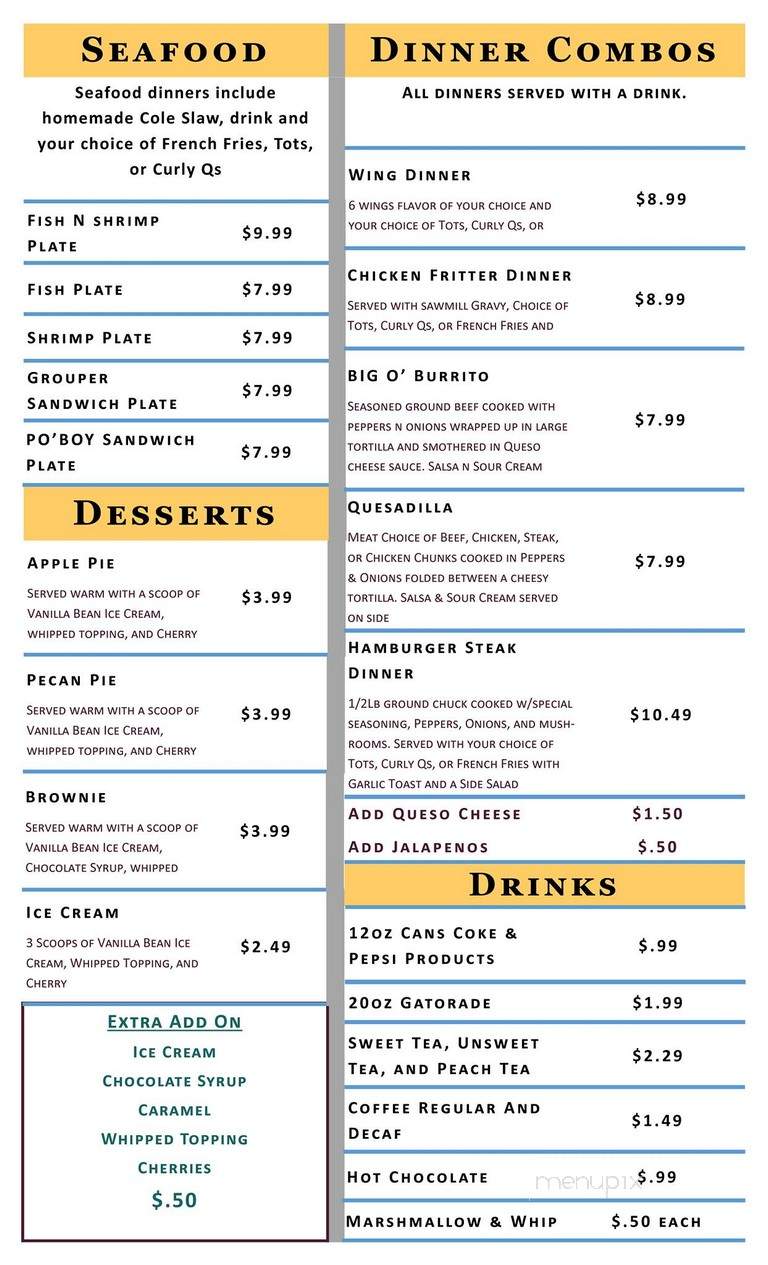 Crossville Family Billiards - Crossville, TN menu_pic
