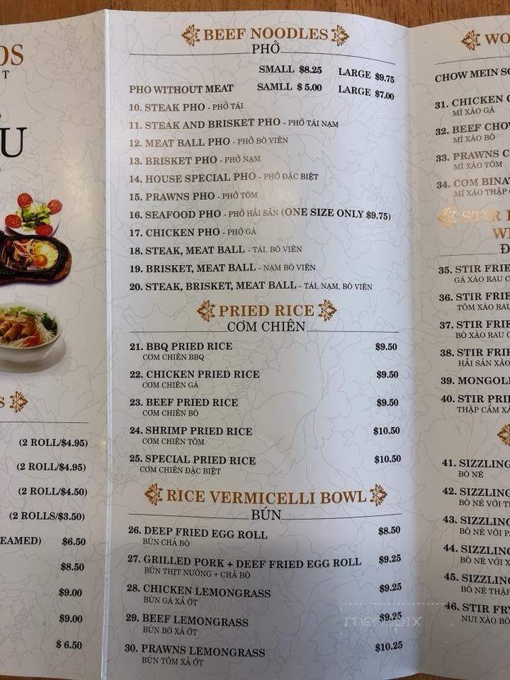 Pho Friends Restaurant - Lakewood, WA menu_pic