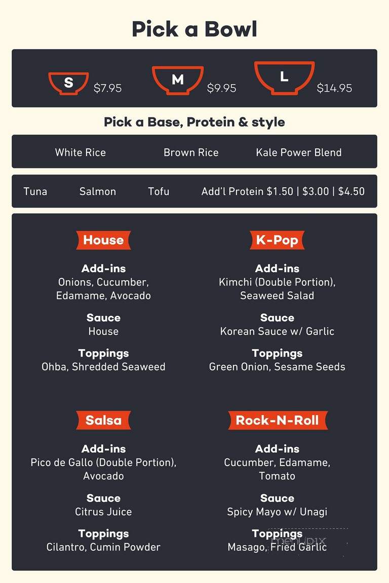 Fish Bowl Poke - Minneapolis, MN menu_pic