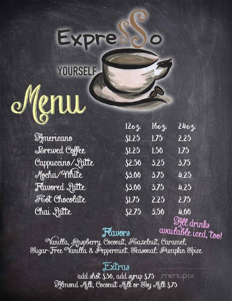 Expresso Yourself Cafe - Carson City, NV menu_pic