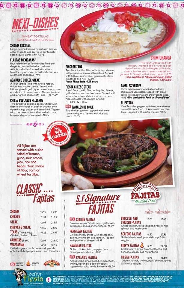 Senor Fiesta - Dawsonville, GA menu_pic