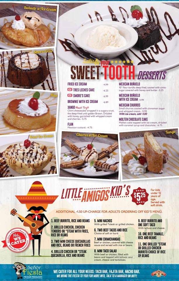 Senor Fiesta - Dawsonville, GA menu_pic