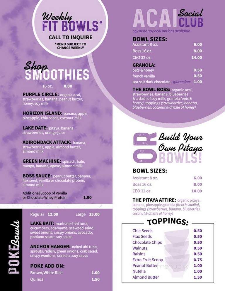 Bowl Boss - Lake George, NY menu_pic