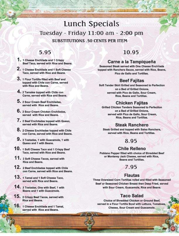 TEJAS Mexican Grill - Bells, TX menu_pic