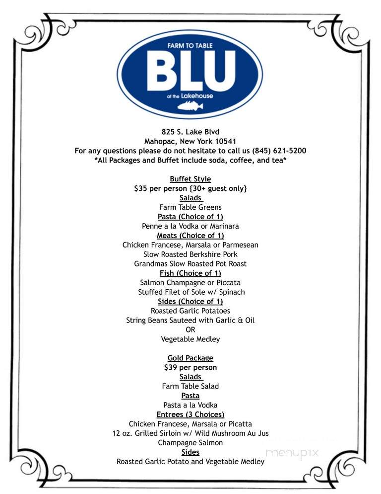 Lake House Restaurant and Bar - Mahopac, NY menu_pic