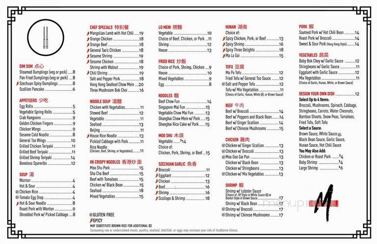 Mandarin VT - Winooski, VT menu_pic