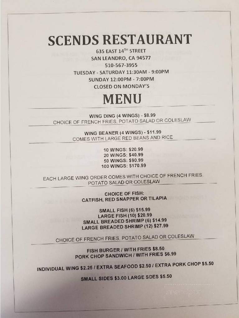 Scend's Restaurant - San Leandro, CA