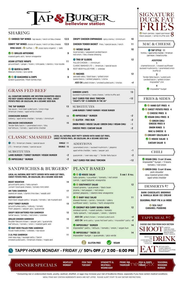 Tap & Burger Belleview Station - Denver, CO menu_pic