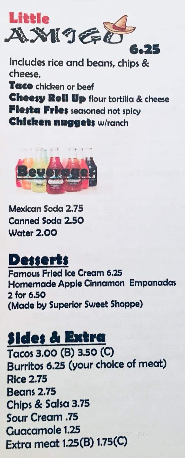 Taco Primo - Munising, MI menu_pic