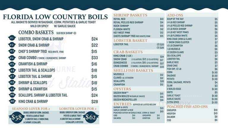Melbourne Seafood Station - West Melbourne, FL menu_pic