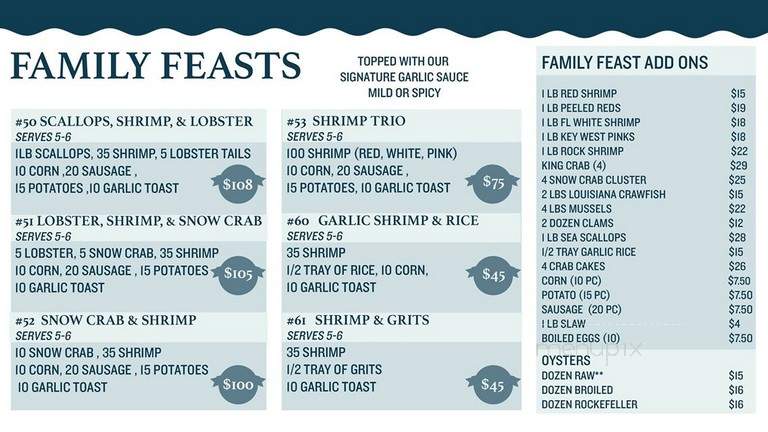 Melbourne Seafood Station - West Melbourne, FL menu_pic