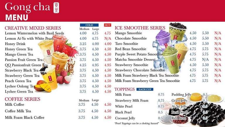 Gong Cha - Duluth, GA menu_pic