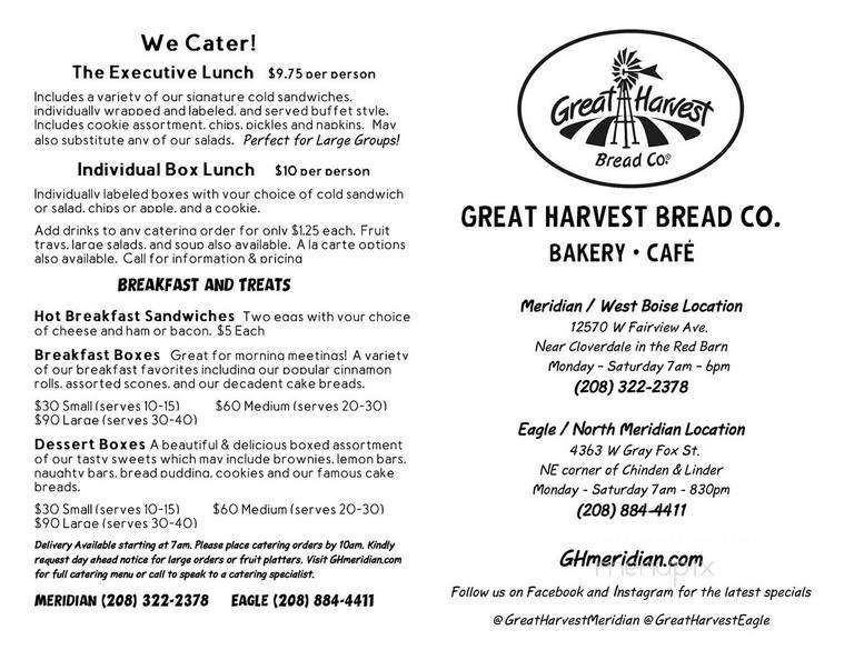 Great Harvest Bread - Eagle, ID menu_pic