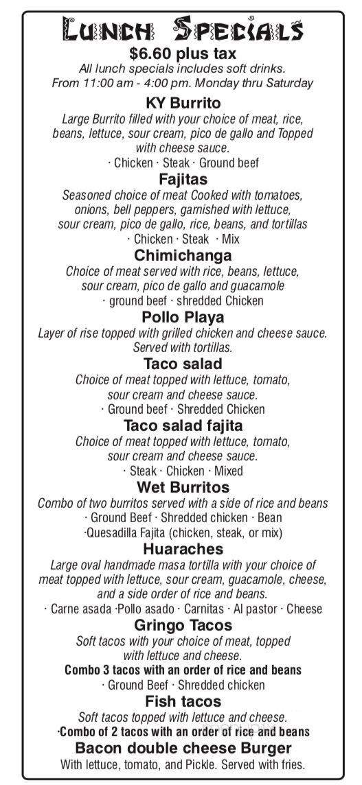 Tacoholics - Henderson, KY menu_pic