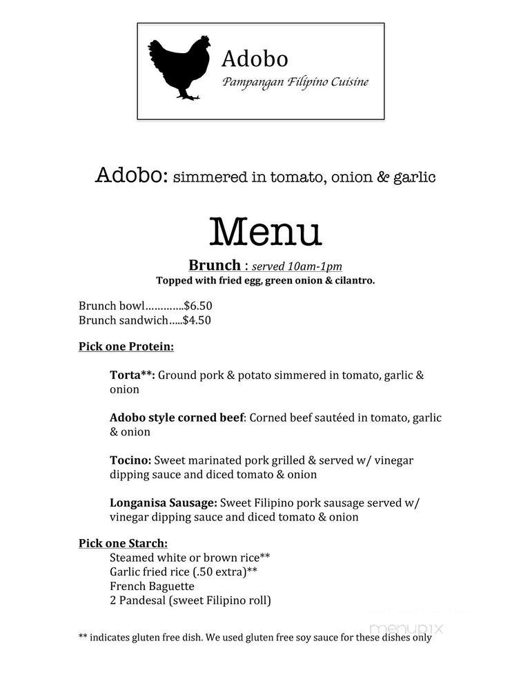Chicken Adobo - Tigard, OR menu_pic